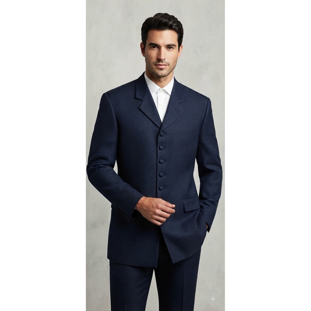 Stacy Adams Mens Navy Blue Suit Jacket Blazer 44L NWT Formal Long